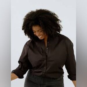 Black Button-Up Shirt S